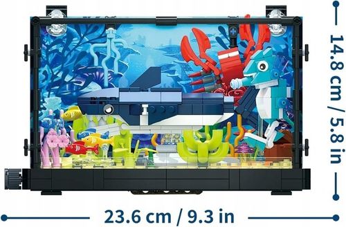 Klocki do akwarium z rekinami, kreatywny prezent urodzinowy dla dzieci na Arena.pl