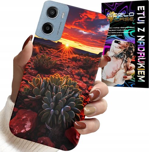 ETUI DO MOTOROLA E15 / G05 - MEKSYKAŃSKA PUSTYNIA WIDOKI CASE + FOLIA na Arena.pl