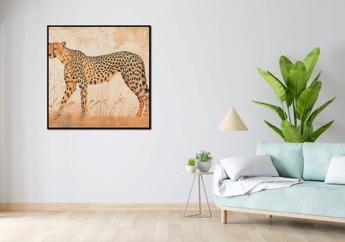 Plakat 100x100cm Gepard w Ruchu na Arena.pl