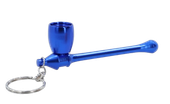 Fajka Metalowa Składana w Formie Breloka Mini do Kluczy Niebieska