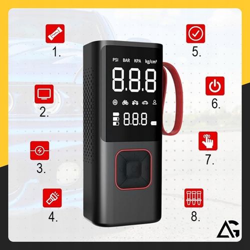 KOMPRESOR ROWEROWY SAMOCHODOWY AKUMULATOROWY POMPKA SPRĘŻARKA na Arena.pl