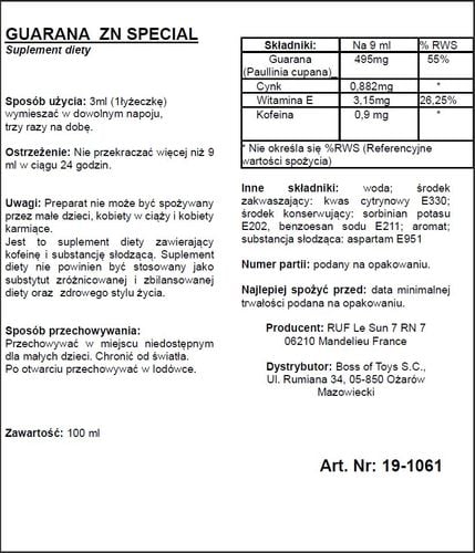 supl.diety guarana zn 100 ml na Arena.pl