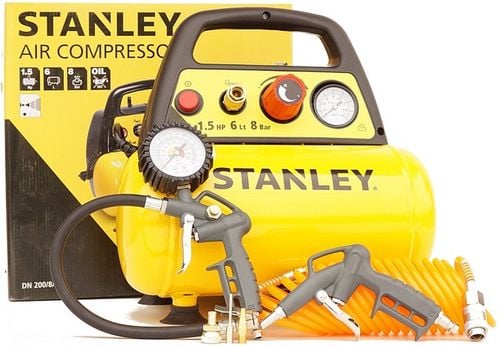 STANLEY KOMPRESOR SPRĘŻARKA 6L 8 BAR + ZESTAW 6el. na Arena.pl