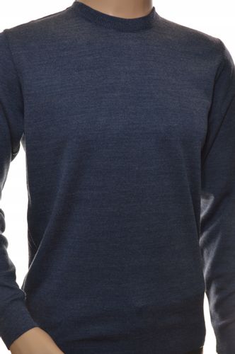 Sweter męski granatowy gładki wełniany L na Arena.pl
