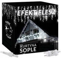 SOPLE 500 LED LAMPKI ZEWNĘTRZNE KURTYNA IP44 STAŁE + FLASH