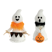 Maskotka Duch Halloween Pluszowa Dekoracja na Stół Zestaw 2 szt. 27 cm