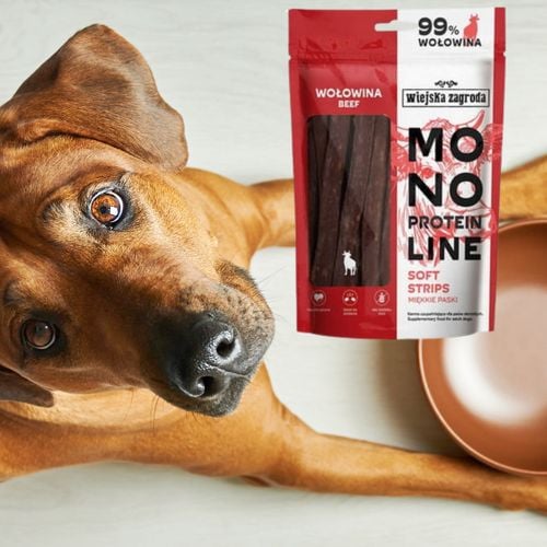 przysmak dla psa wołowina monoproteinowe miękkie paski wiejska zagroda 100g na Arena.pl