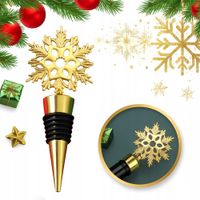 Korek Zatyczka Do Wina Świąteczna Śnieżynka TSG-63 Gold BOŻE NARODZENIE