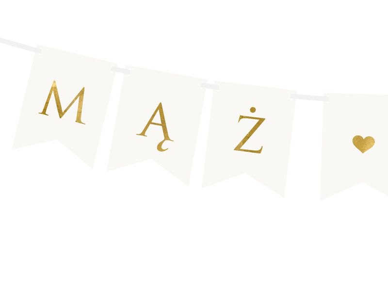 Baner flagi, Mąż Żona, 110 cm biały zdjęcie 2