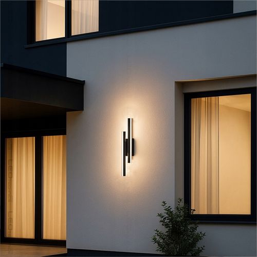 Lampa ścienna elewacyjna ogrodowa kinkiet zewnętrzny 18W LED CCD 40cm na Arena.pl