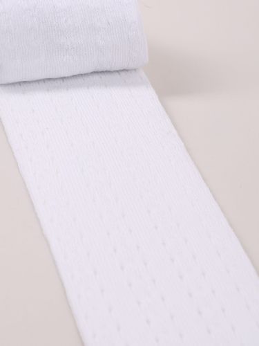 Rajstopy dziewczęce bawełniane ażurowe białe 128-134 YOCLUB na Arena.pl