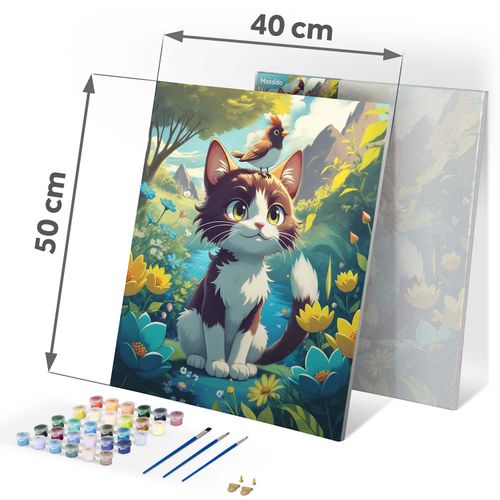 Obraz do malowania po numerach 40x50 cm Massido Kotek na Arena.pl