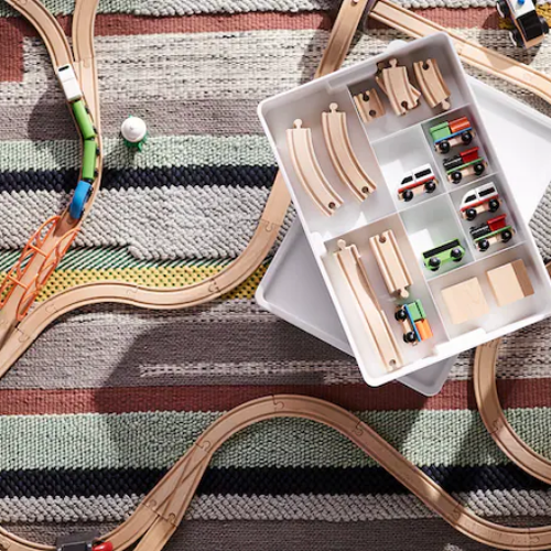 Drewniane tory szyny IKEA LILLABO 10 elementów na Arena.pl