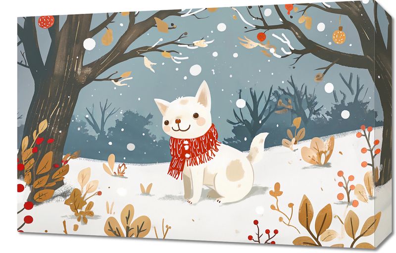 Obraz 60x40cm Śnieżny Kompan zdjęcie 1