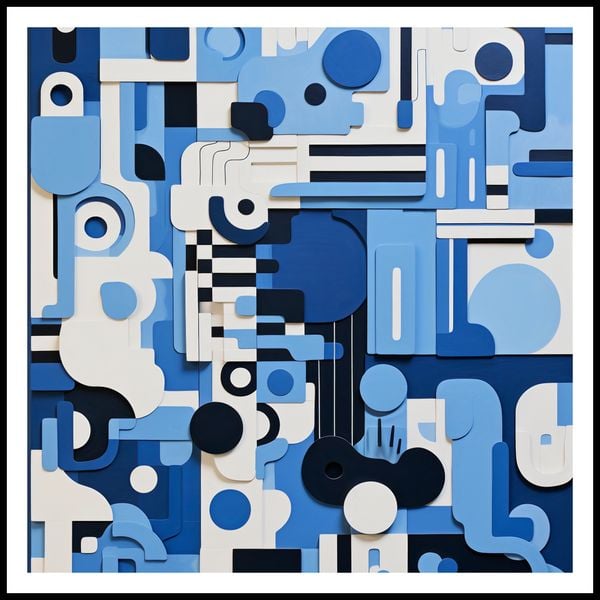 Plakat 80x80cm Niebieski Labirynt zdjęcie 3