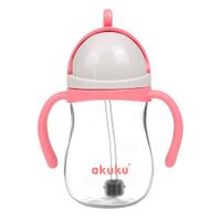 AKUKU A0676 Bidon ze słomką z odważnikiem różowy