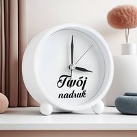 Biały budzik z Twoim nadrukiem