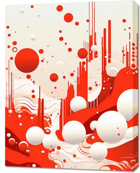 Obraz 70x90cm Krwiście Czerwone Wibracje zdjęcie 1