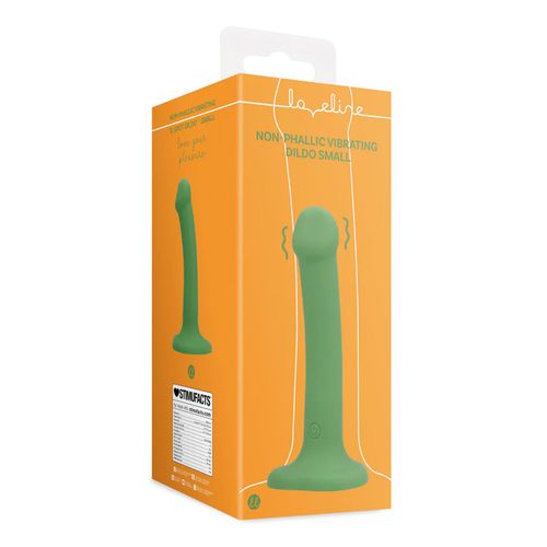 Non-Phallic Vibrating Dildo - Small - Forest Green na Arena.pl