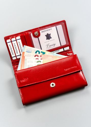 duży, skórzany portfel damski z systemem rfid - cavaldi na Arena.pl