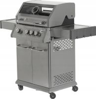 GRILL GAZOWY OGRODOWY 11,5KW 3+1 Z SZYBĄ STAL NIERDZEWNA YATO + POKROWIEC