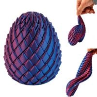 Smocze JAJO 3D druk ruchome sensoryczne figurka gadżet 7,5 cm B-3221