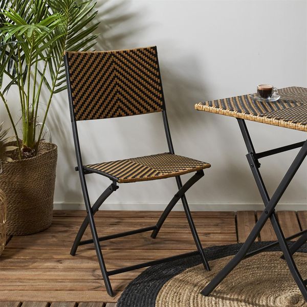 Krzesło składane Marron plecione zdjęcie 4