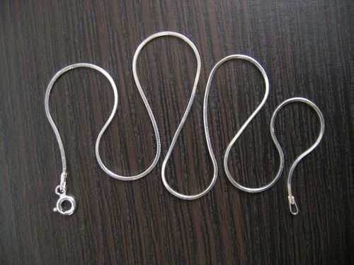 Srebrny Łańcuszek Żmijka Linka OŚMIOKĄTNA 42cm pr.925 chrzest komunia na Arena.pl