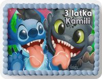 PROSTOKĄTNY OPŁATEK NA TORT A4 20x29CM - STICH STICZ + IMIĘ