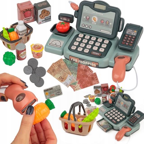 KASA FISKALNA SKLEPOWA INTERAKTYWNA SKANER WYŚWIETLACZ LCD DZWIĘK AKCESORIA na Arena.pl