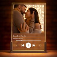 Ramka Zdjęcie na Szkle Lampka Nocna LED 3D XL Piosenka Spotify Walentynki