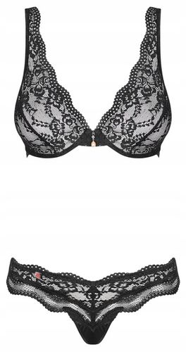 OBSESSIVE LUVAE KOMPLET BIELIZNY 2-CZĘŚCIOWY CZARNY S/M na Arena.pl