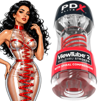 Masturbator męski przezroczysty żelowy PDX Elite ViewTube 2 Stroker 17 cm