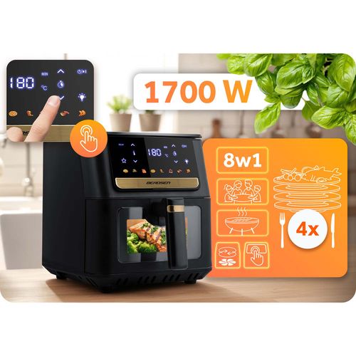 Frytkownica beztłuszczowa Air fryer Berdsen BD-655 czarna na Arena.pl