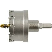 Otwornica widiowa GEKO 60 mm TCT do metalu z wiertłem tytanowym