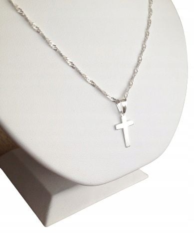Łańcuszek Srebrny KOMUNIA KRZYŻYK Srebrny 925 KOMUNIJNY (na PREZENT) na Arena.pl