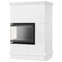 Piec kominek piecyk koza kaflowy ceramiczny obudowa kominkowa narożny PORTO