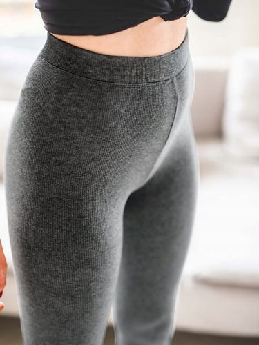 LEGGINSY z WYSOKIM STANEM PRĄŻKOWANE MODELUJĄCE BAWEŁNA KRYJĄCE PREMIUM M/L na Arena.pl
