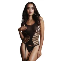 le desir bodystocking s-xl z dużym wzorem siatki czarne