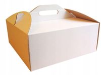 50 szt. karton opakowanie na tort 300x300x125 białe