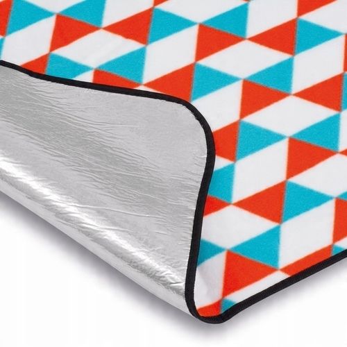 Piknikowa MATA PLAŻOWA KOC polarowy Z IZOLACJĄ 200x200cm DUŻA lekka MIĘKKA na Arena.pl