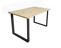 Stół do salonu kuchni 70x120x28 LOFT czarny Dąb Craft