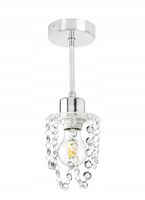 Lampa żyrandol sufitowa chrom kryształowy glamour