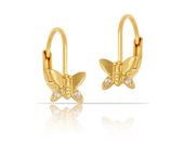 kolczyki motylki z kryształkami z kolekcji classic (p13276au)