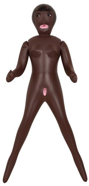 Erotyczna Lalka Miłosna Dmuchana Czarna 3 Dziury zdjęcie 3