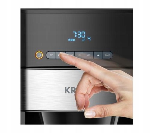 EKSPRES PRZELEWOWY 1,25L Duży Krups z wbudowanym młynkiem Żarnowym KM832810 na Arena.pl