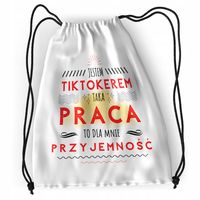 Plecak Dla Tiktokera Sportowy Szkolny Worek Torba Z Nadrukiem Ze Zdjęciem