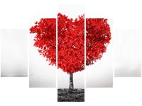 OBRAZ RED TREE OF LOVE CZERWONE DRZEWO