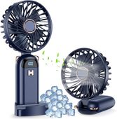 Mini wiatrak wentylator biurkowy na usb granatowy