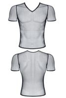 męski t-shirt z elastycznej siatki w serek m